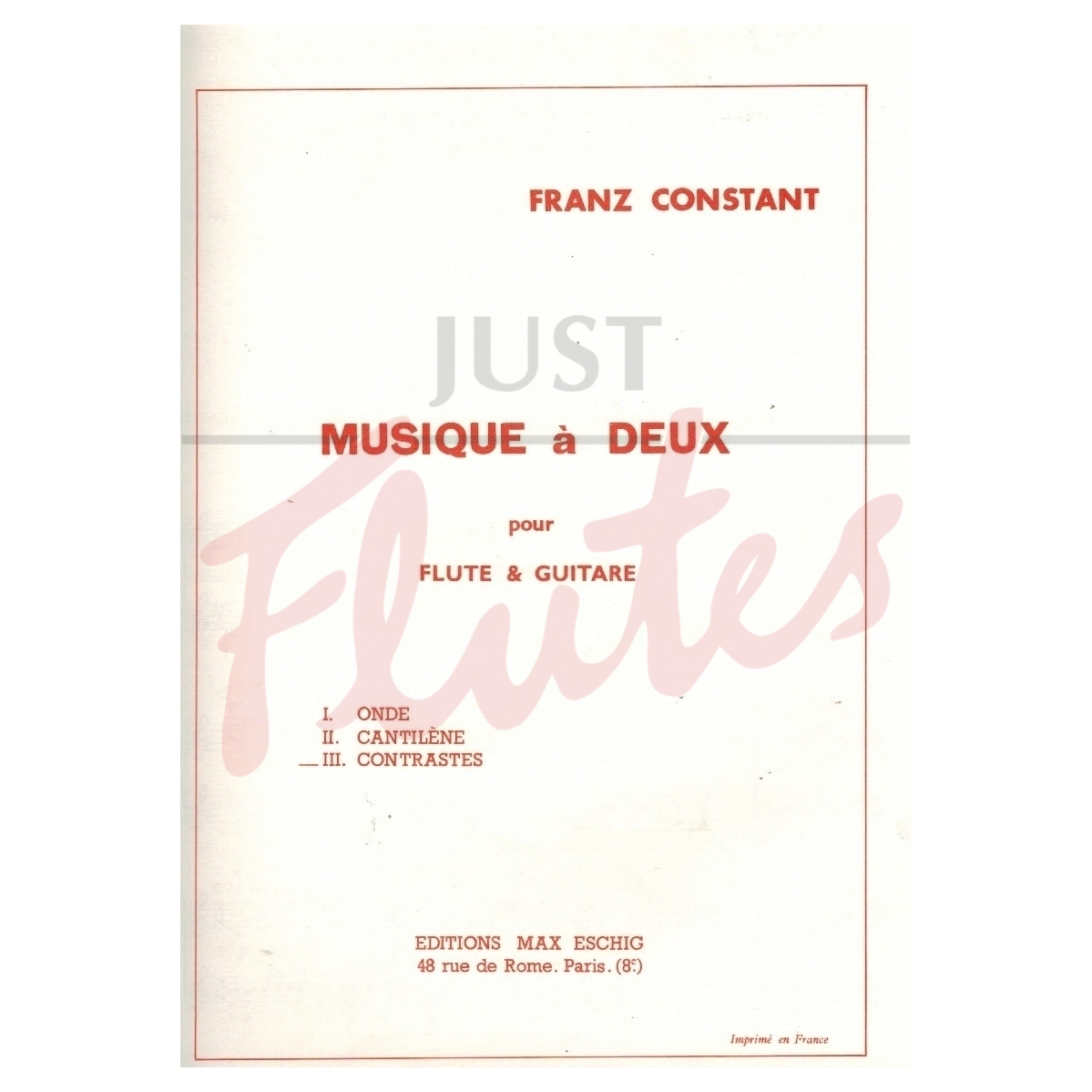 Musique a Deux: Contrastes [Flute &amp; Guitar]